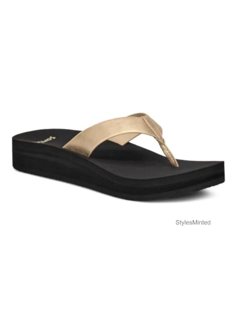Sanuk Highland Metallic Women's Flip Flop Sandals with Arch Support